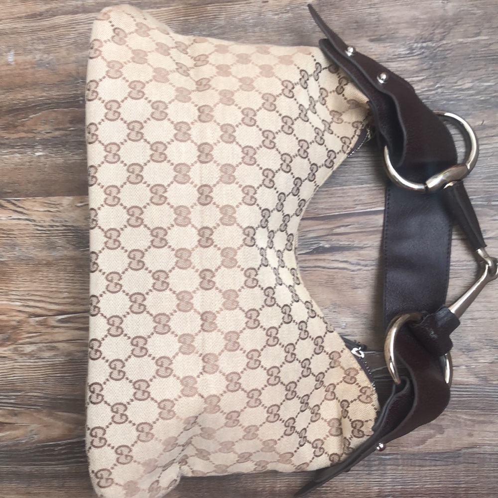 Gucci Beige and Dark Brown Tote Bag - Picture 2 of 7